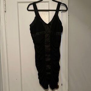 Elegant Black Satin Dress